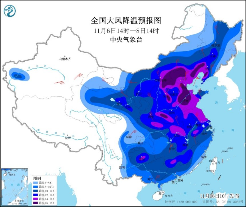 一夜入冬！临沂继续发布寒潮黄色预警！中雨！大雨！雨夹雪！12字口诀帮您御寒！