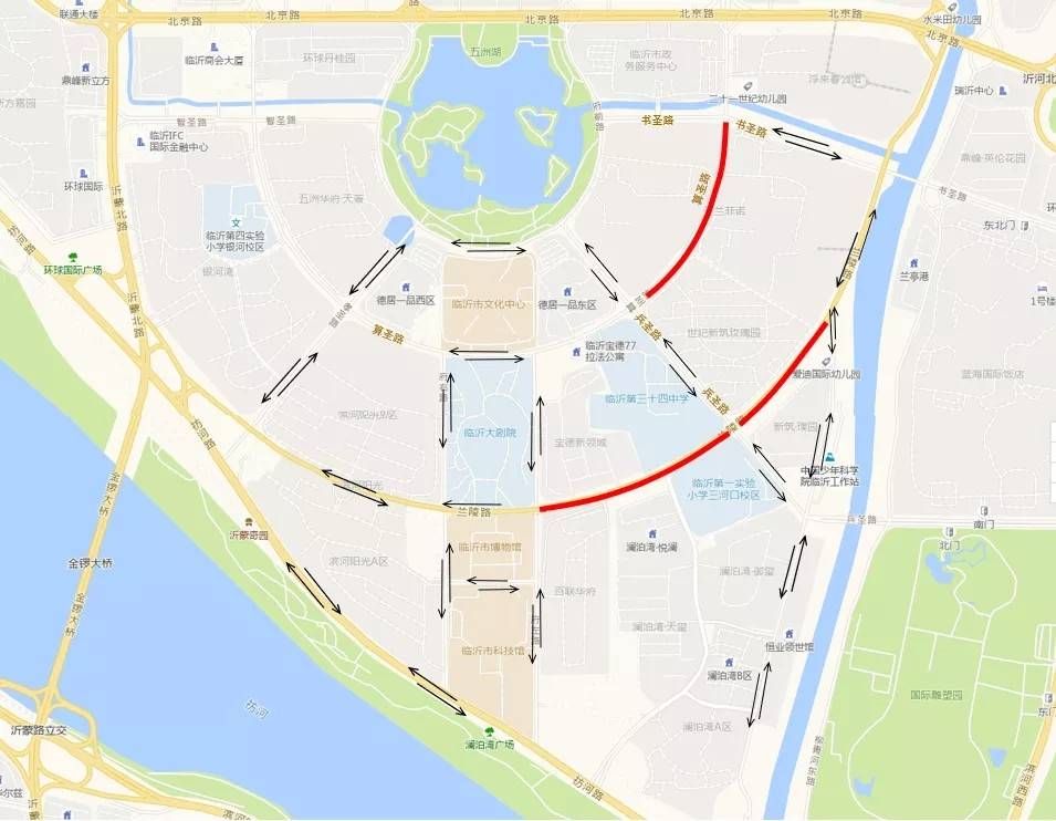 注意，临沂北城新区这些路段封闭施工，请绕行