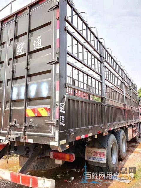 解放前四后八高栏 9米6载货车 国五