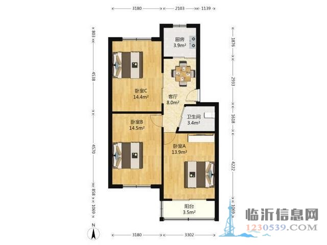 免 税，真实图片，中间楼层，双气入户，客厅通阳台，盛世嘉园