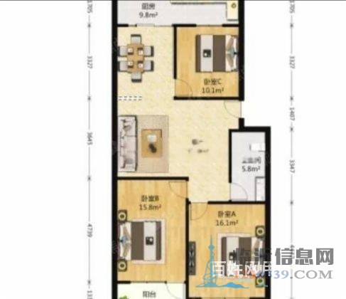 88万急售北园小区附近2007年新房全明户型好楼层有钥匙