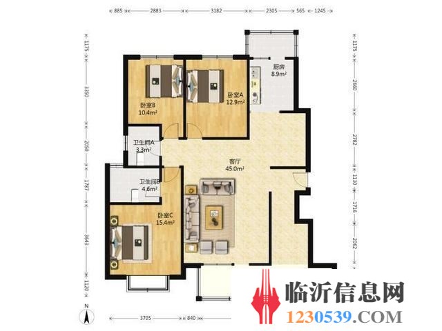巧克丽都 多层 二楼精装修出售 双卫带车库  齐全交通方便