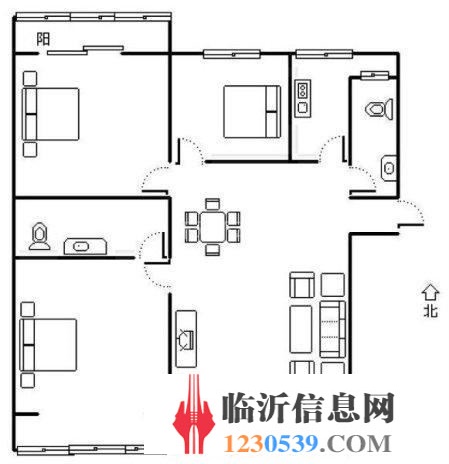 开元上城 南北通透 元宝户型 三室两卫 证过二 带产权车位